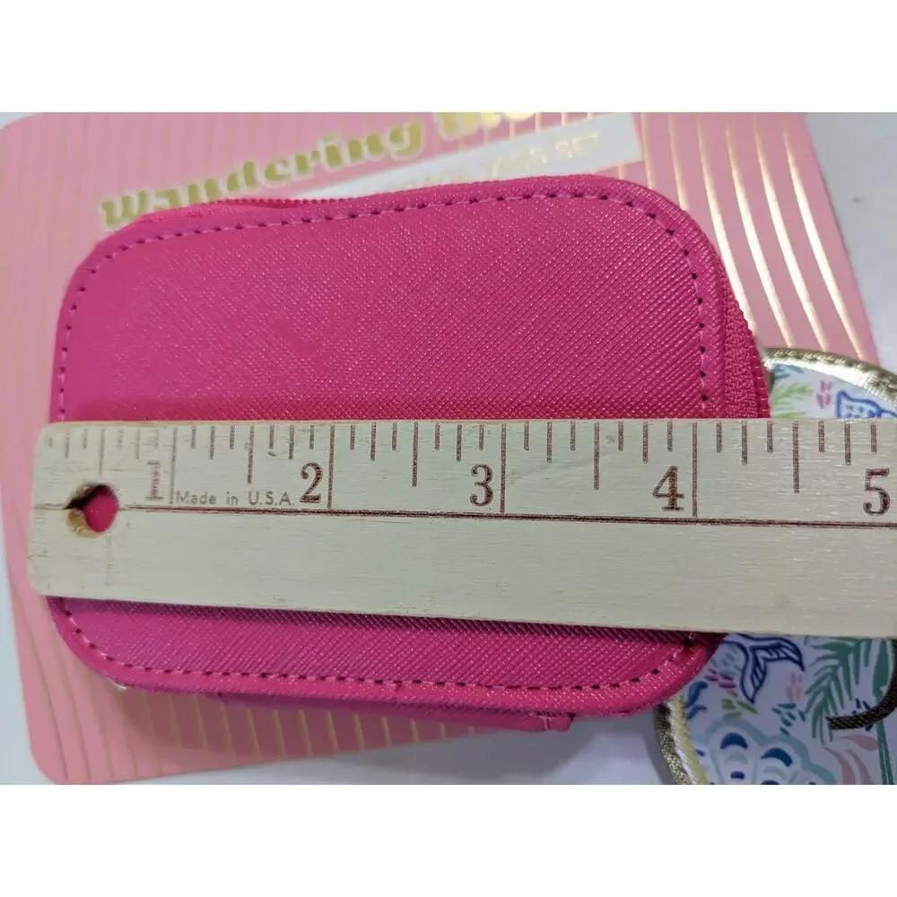 New Mermai Beach Shell Zipper Pouch & 2Luggage Tags Set Wandering Moon Travel ID